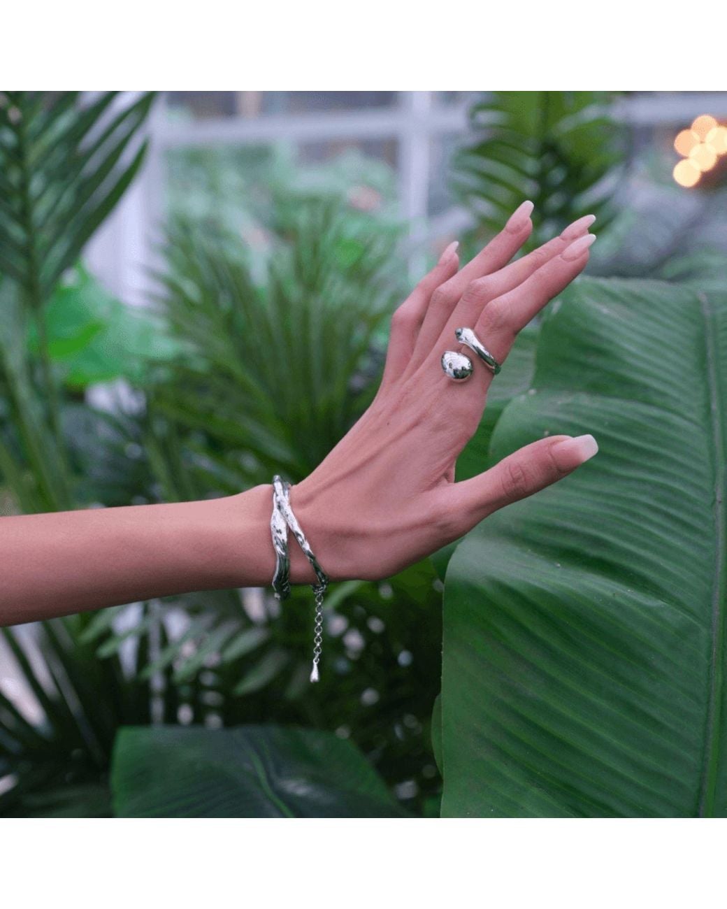 LINYA JEWELLERY Metallic Bersa Large Pearl Ring