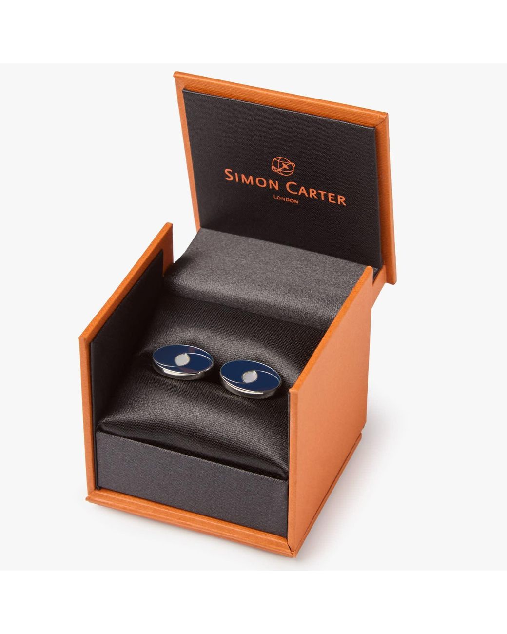 Simon Carter Blue Oval Eye Cufflink for men