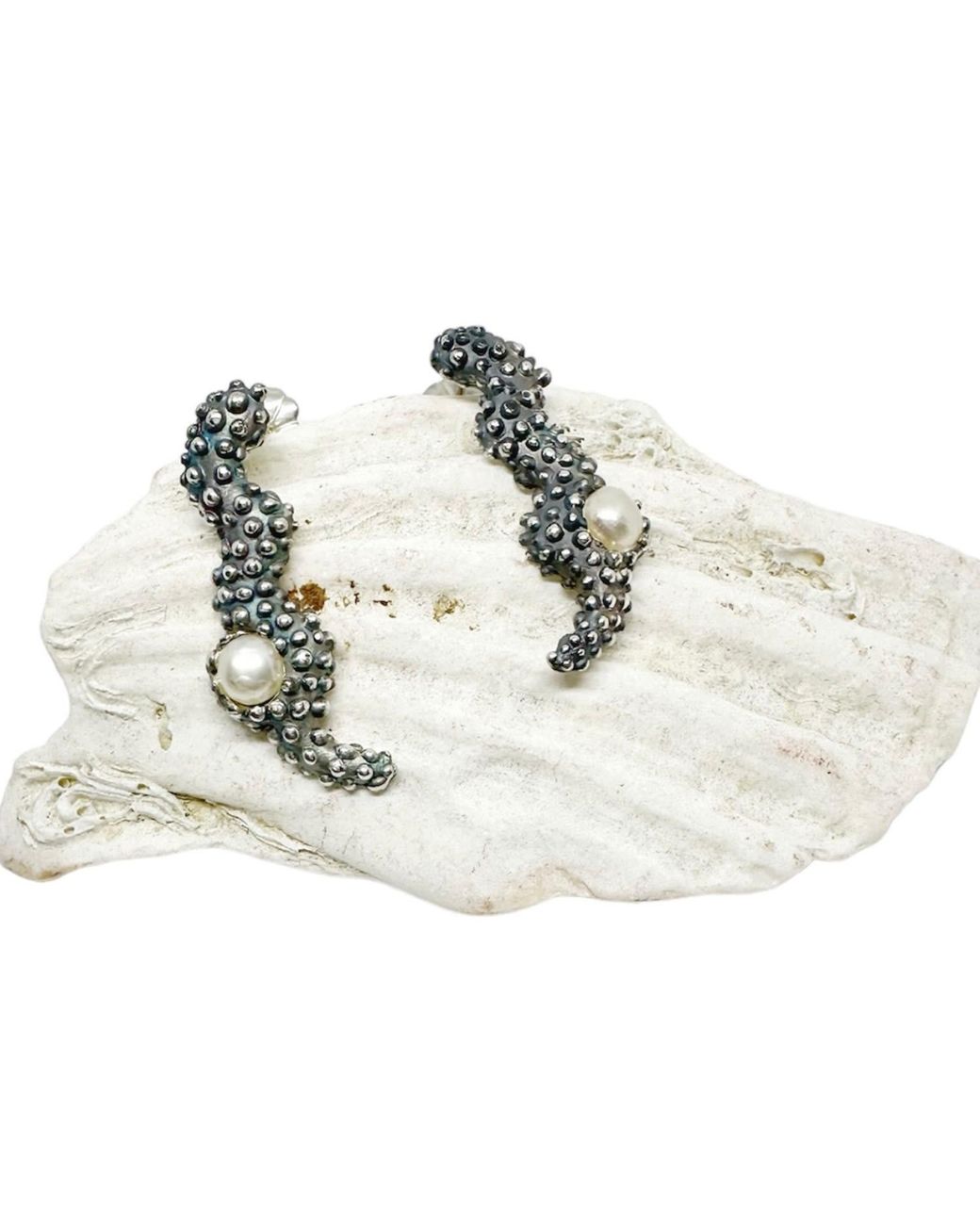 Tg-Jewellery by Tamara Gervasio Green Sea Slug Pearl Stud Earrings – Sterling With Pearl Accent