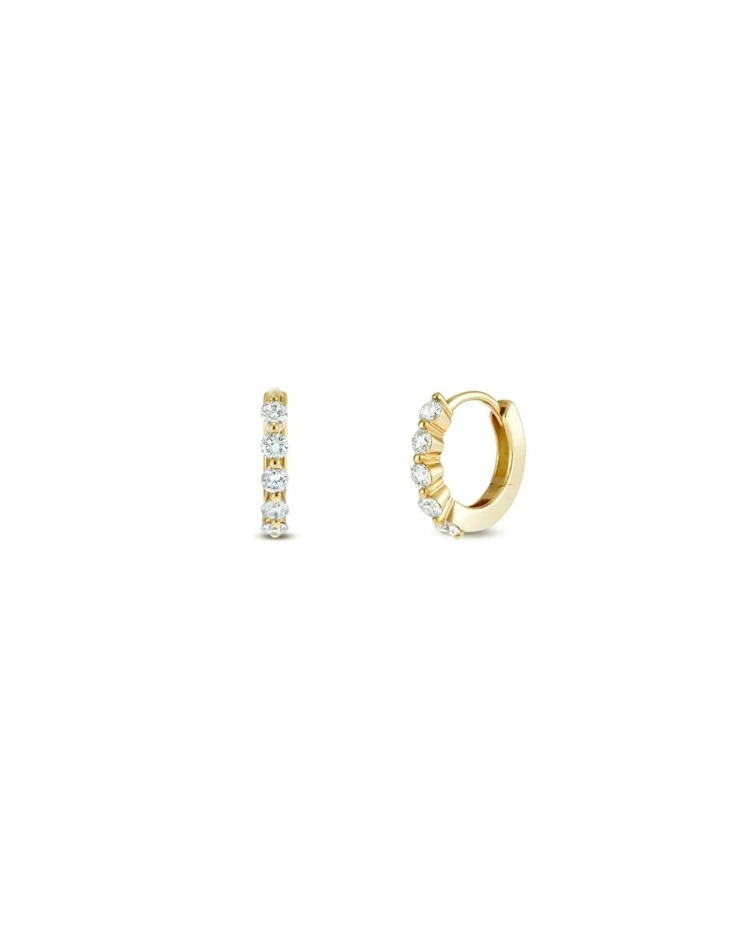 Dinny Hall Metallic Shuga Mini Lab-Grown Diamond Huggie Hoops