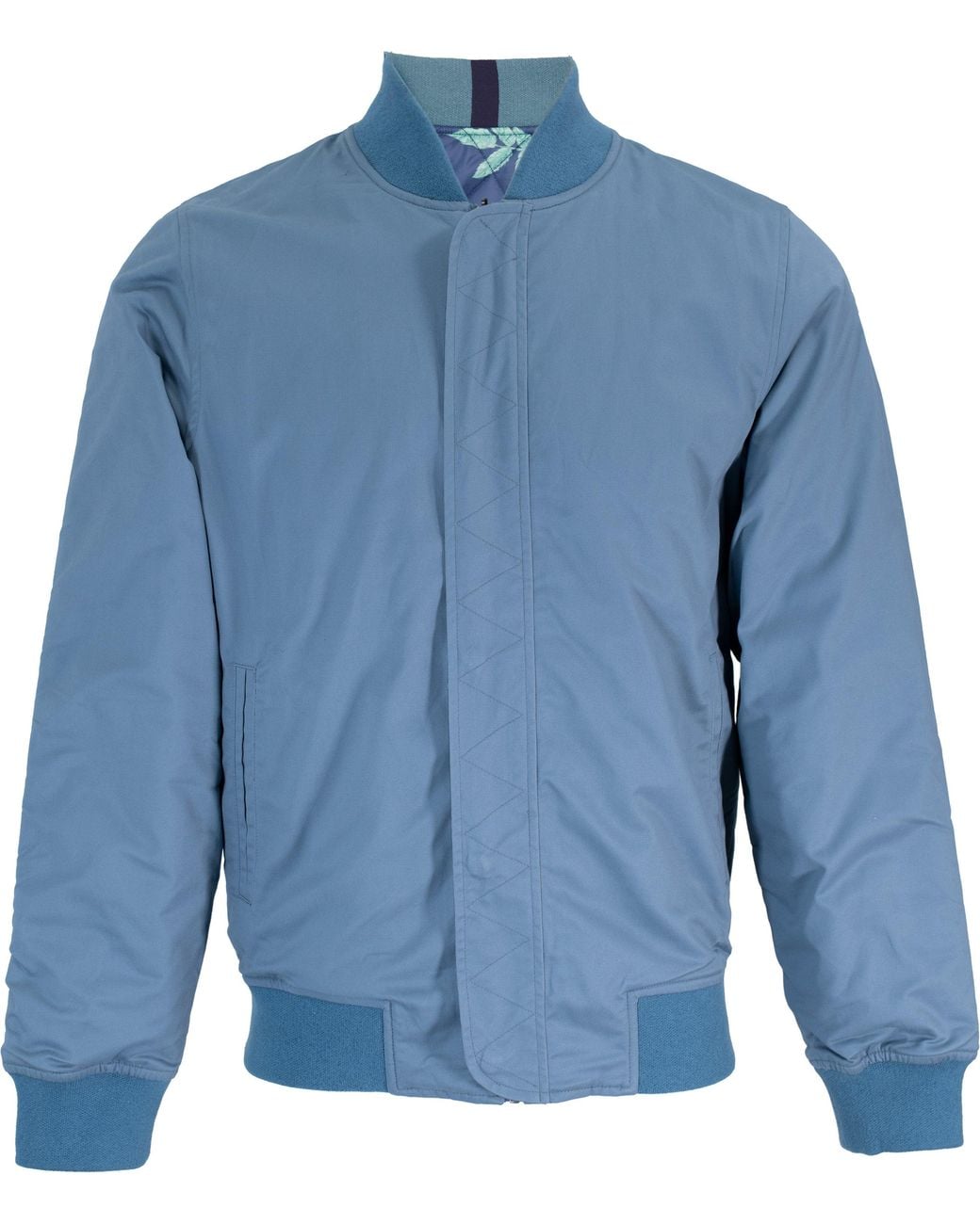 Lords of Harlech Blue Ron Reversible Bomber Jacket In Aegean for men
