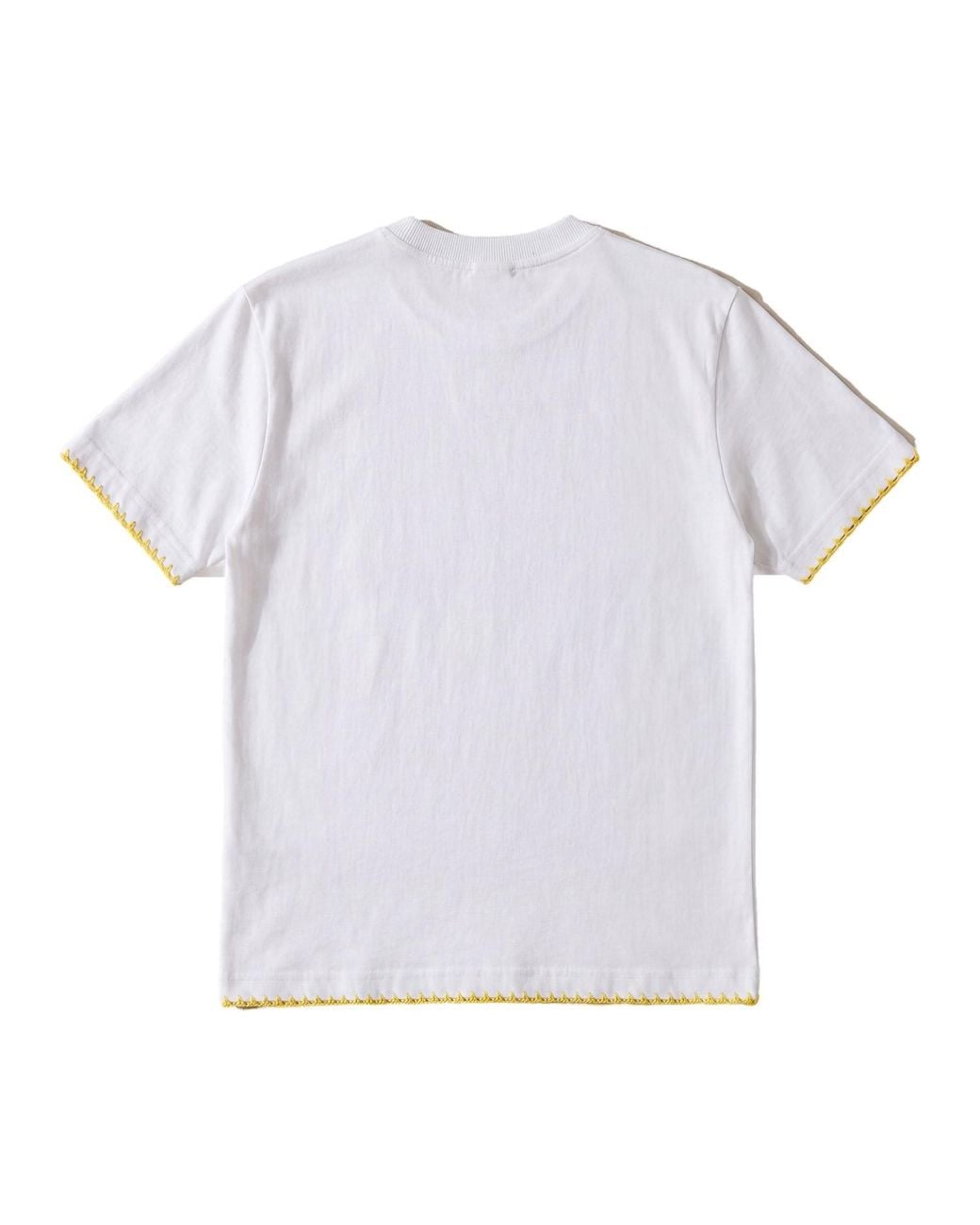 Ana Chic White Sunflower Handmade Crochet Applique Cotton Tee