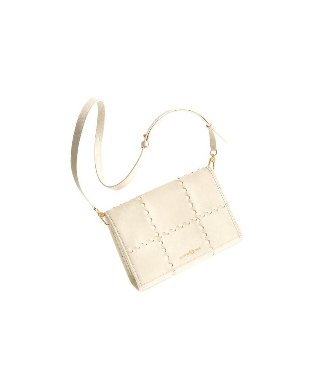 Orange Cube Natural Mosaic Crossbody Bag