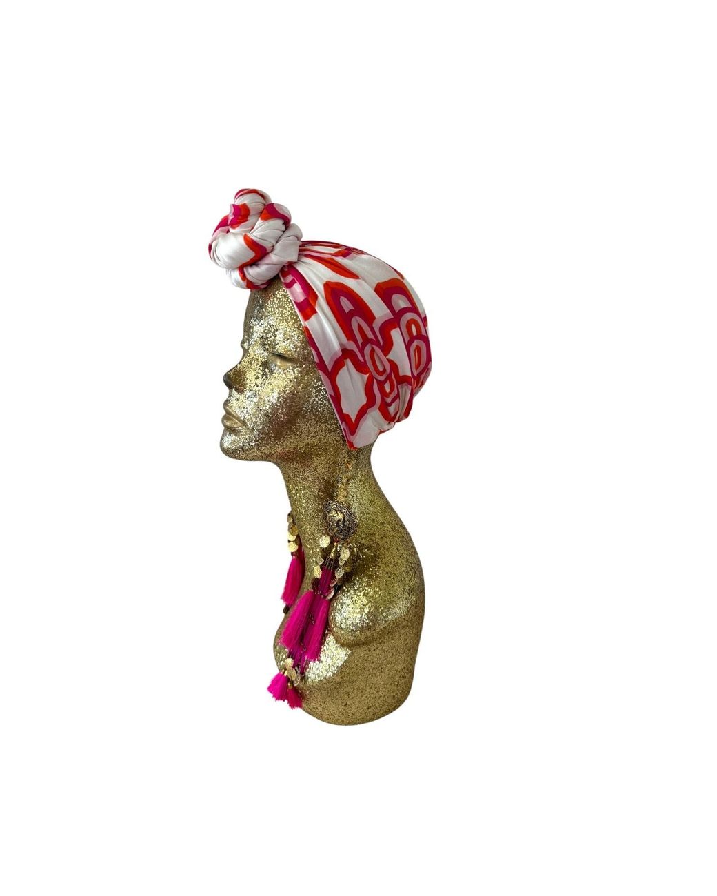 Julia Clancey Pink Edith Silk Dream Olympia Reversible Turban