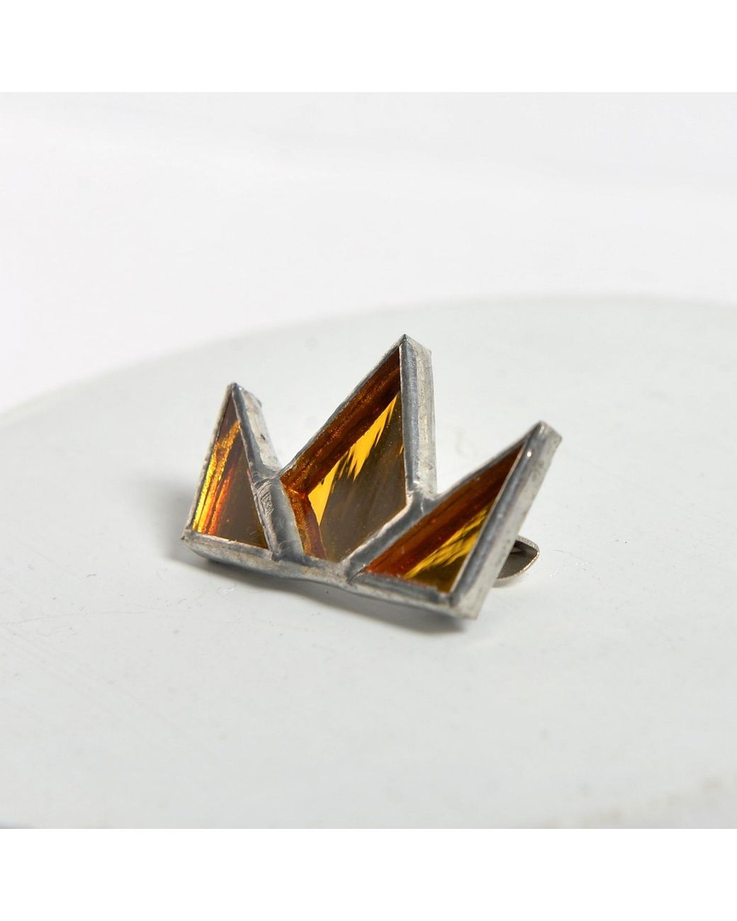 Laura Daili Yellow Golden Crown – Mirror Brooch