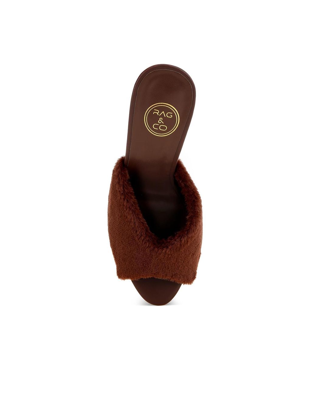 Rag & Co Brown Lantana Furry Sleek Stiletto Heels