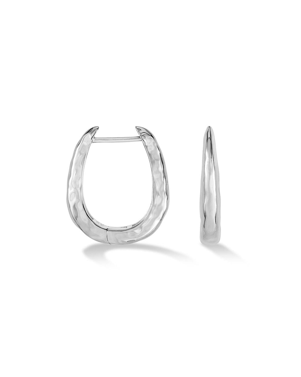 Dower & Hall Metallic Large Horseshoe Nomad Huggie Hoops