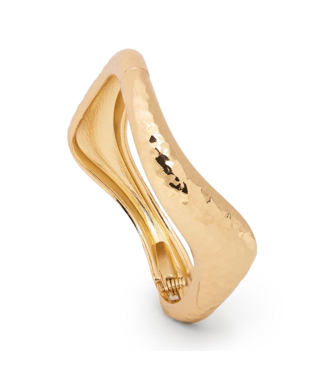 Saachi Metallic Hammered Wave Hinged Cuff