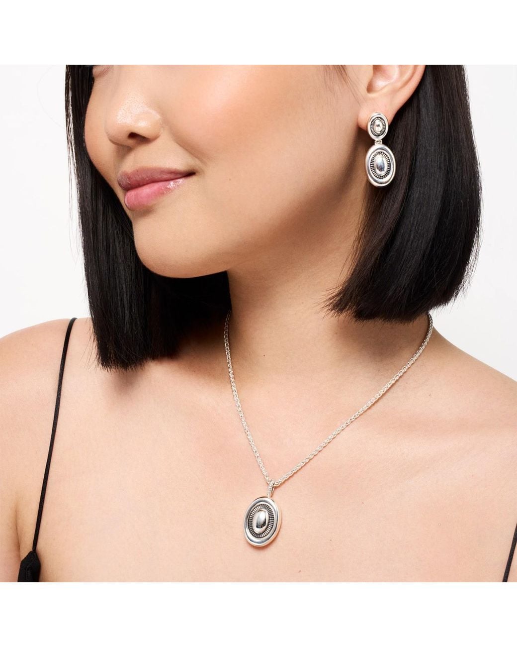 Stone Fruit Metallic Ranch Necklace