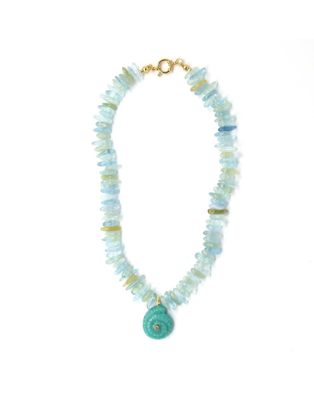 Shar Oke Blue Aquamarine & Apatite Necklace