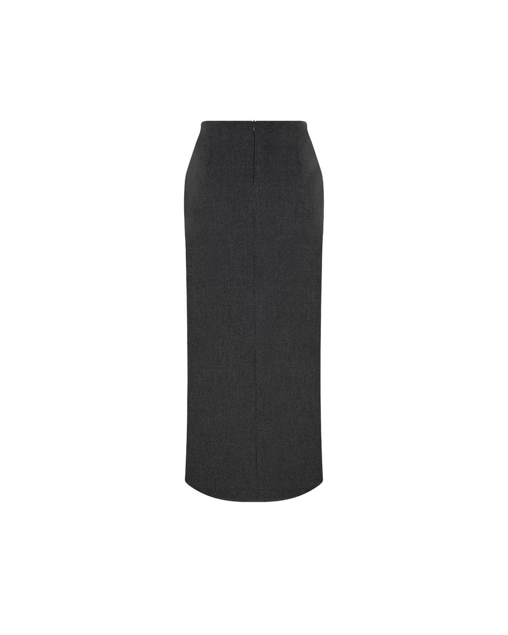 NAZLI CEREN Black Lea Twill Maxi Skirt