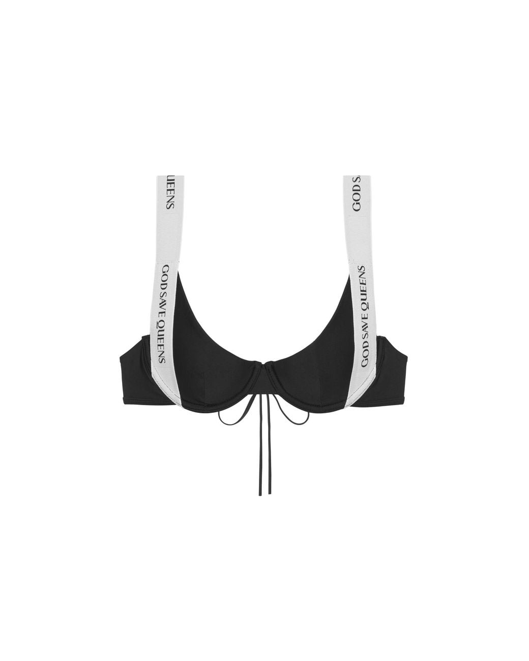 GOD SAVES QUEENS Black Carrara Top