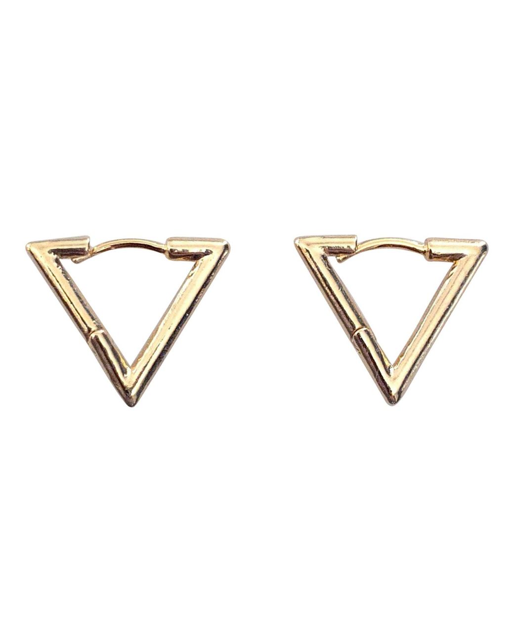 IN CAUDA VENENUM Metallic Delta Earrings