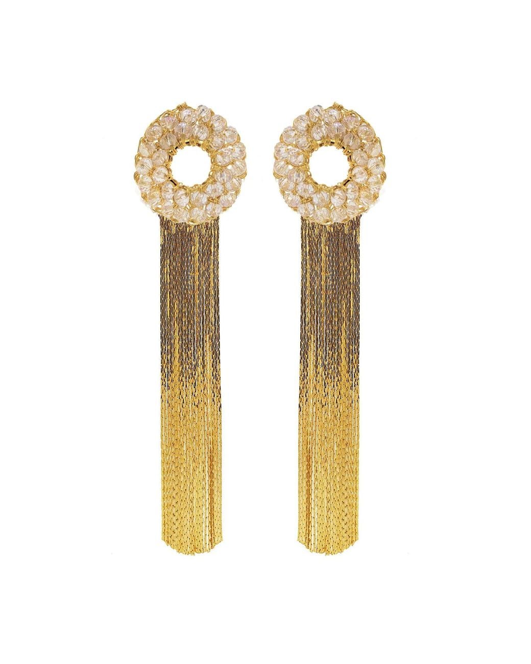 Lavish by Tricia Milaneze Metallic Neutrals Clear & Sadie Handmade Earrings