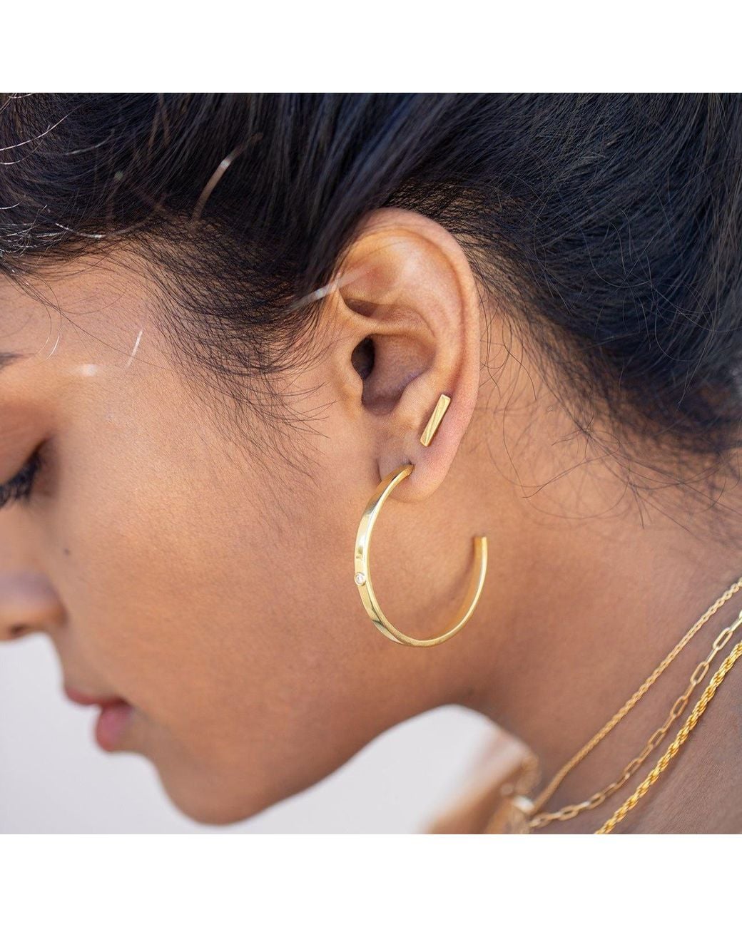 Cier Metallic Flex Stud Earrings
