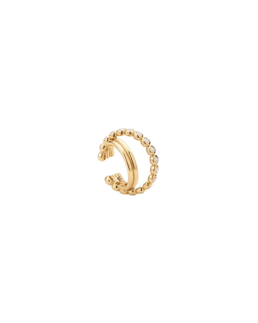 Vanhi Metallic Vina Crystal Bezel Ear Cuff