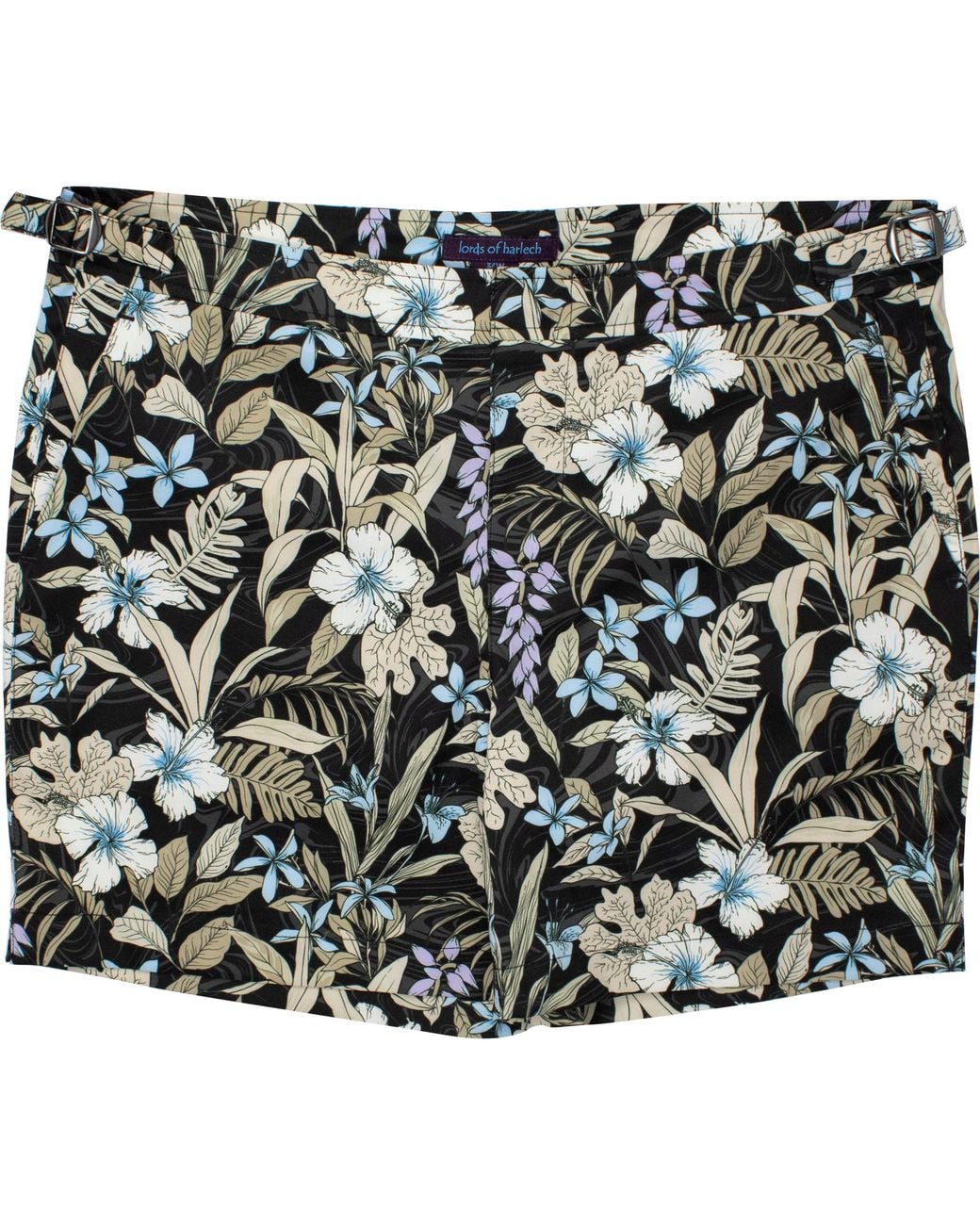 Lords of Harlech Pool Swirl Floral Black for men