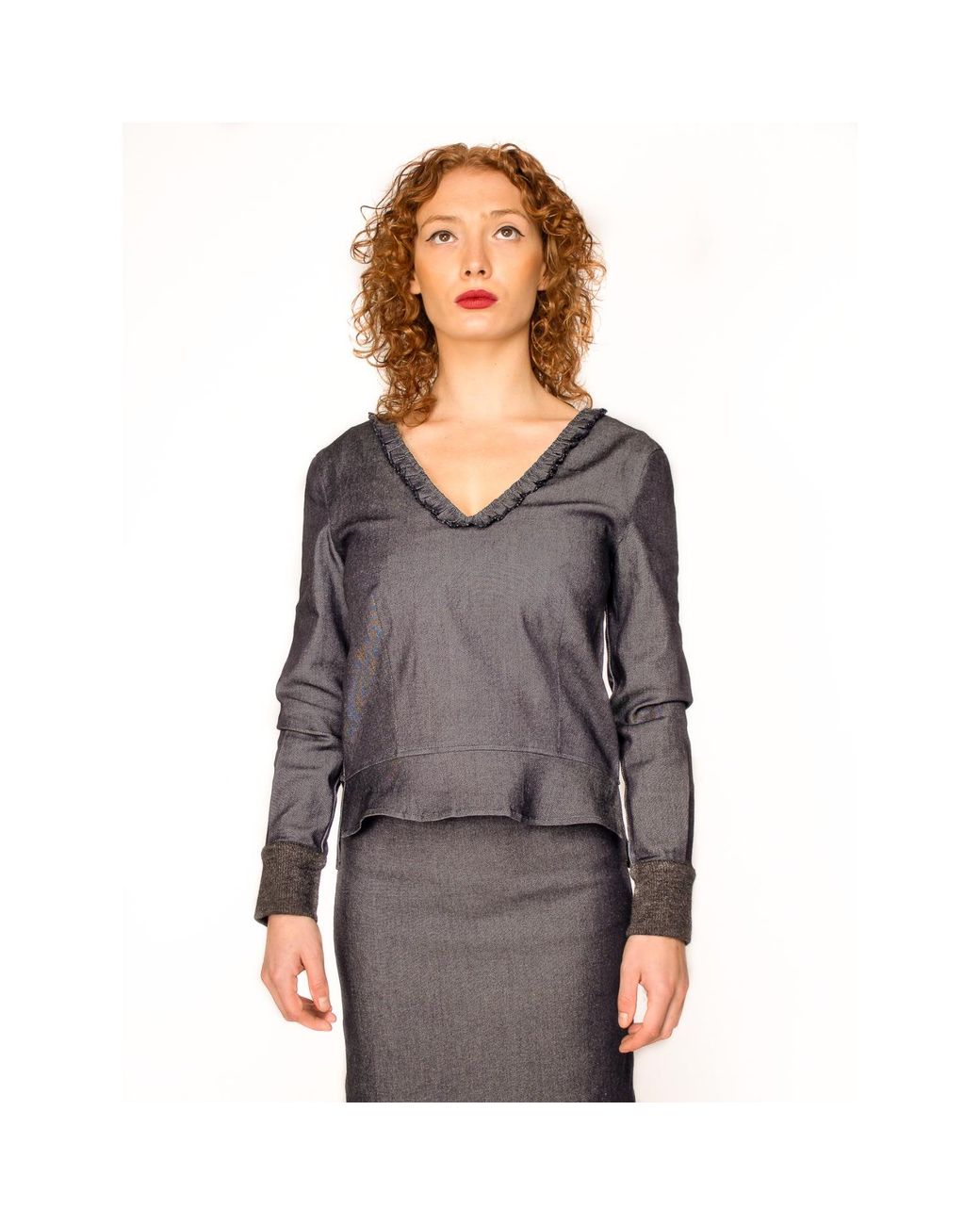 MARGOT VII Blue Luz Blouse