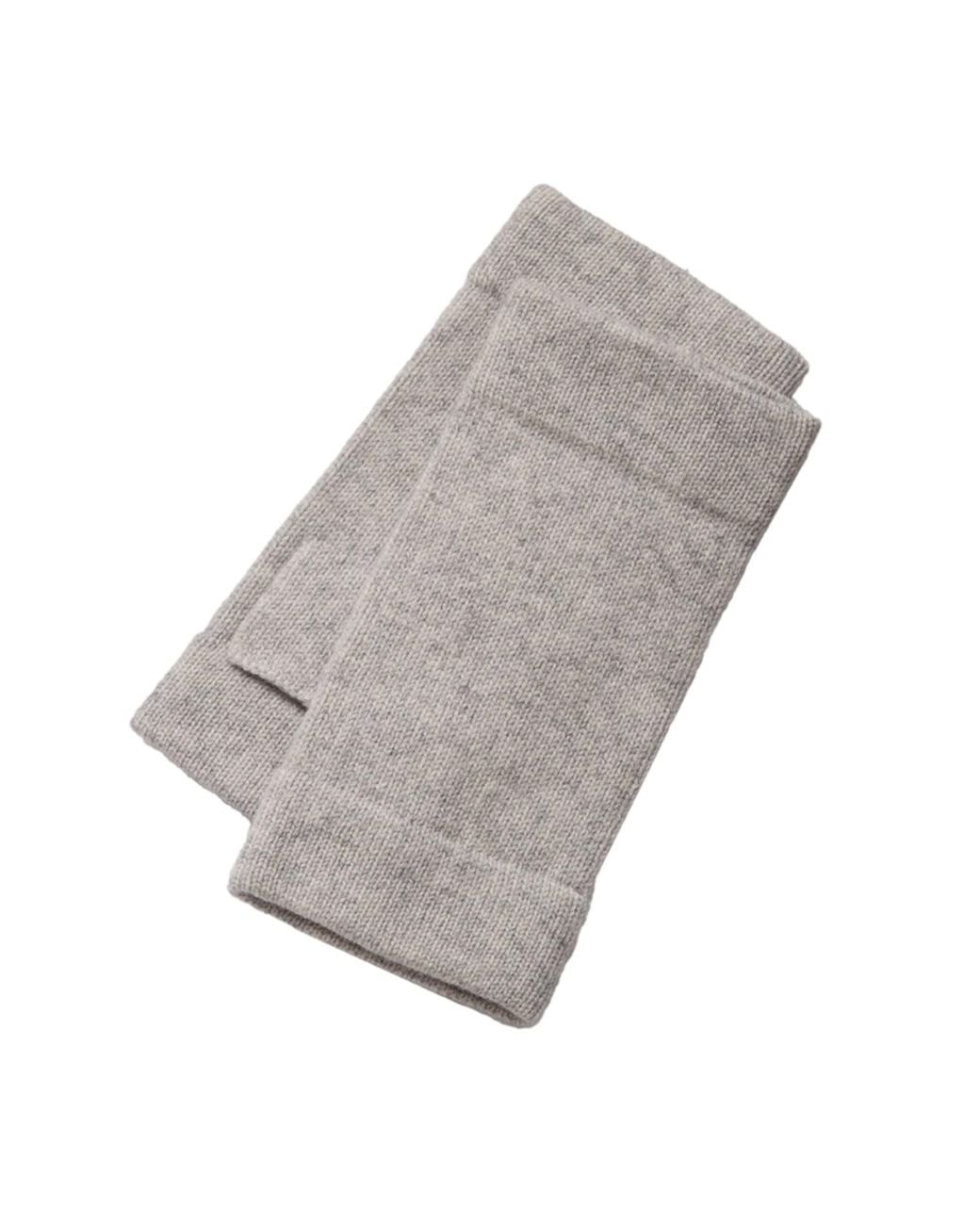 Cove Gray Cashmere Chunky Wrist Warmers