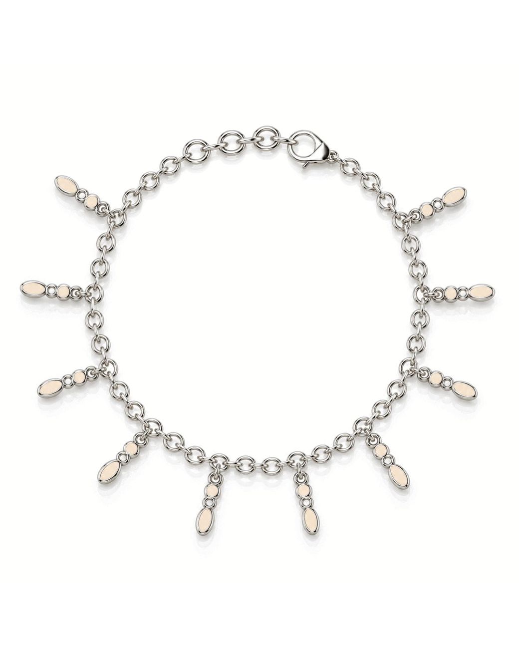 Linda Fiore Metallic Amalei Bracelet With Creme Enamel