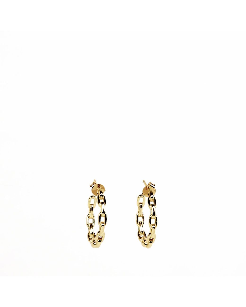 Addicted Metallic Concordia Stud Chain Plated Earrings