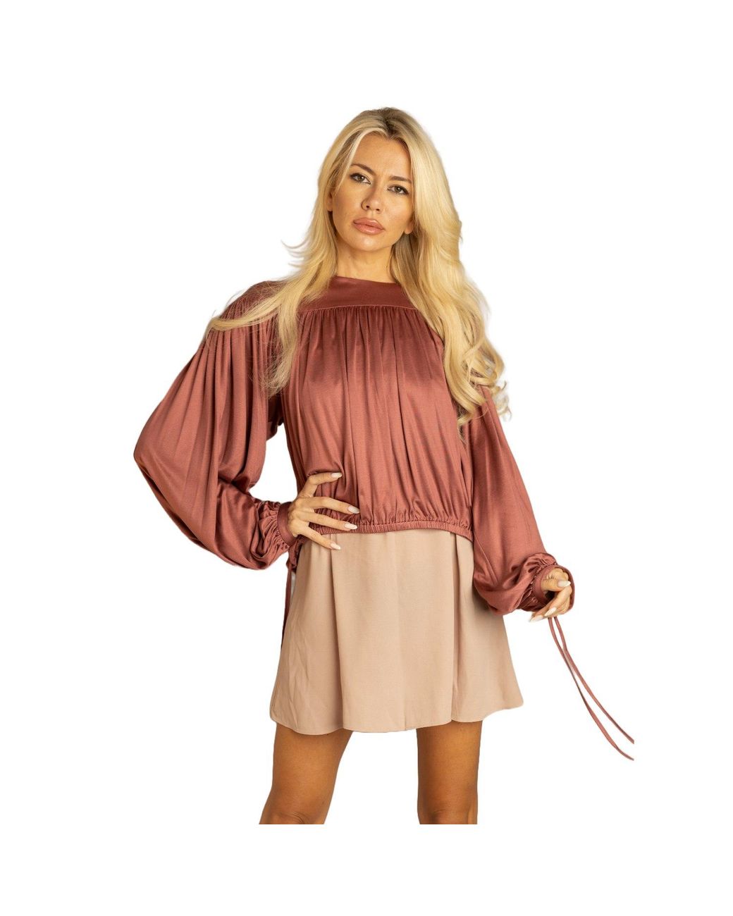 Vivienne Pash Multicolor Hi-Lo Yoke Blouse