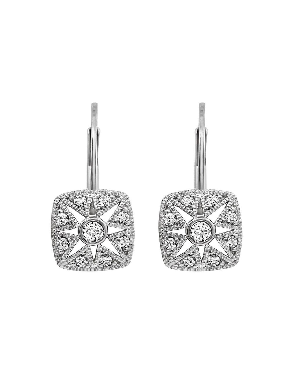 Diamonbliss Metallic Marilyn Monroe Vintage Square Leverback Earrings