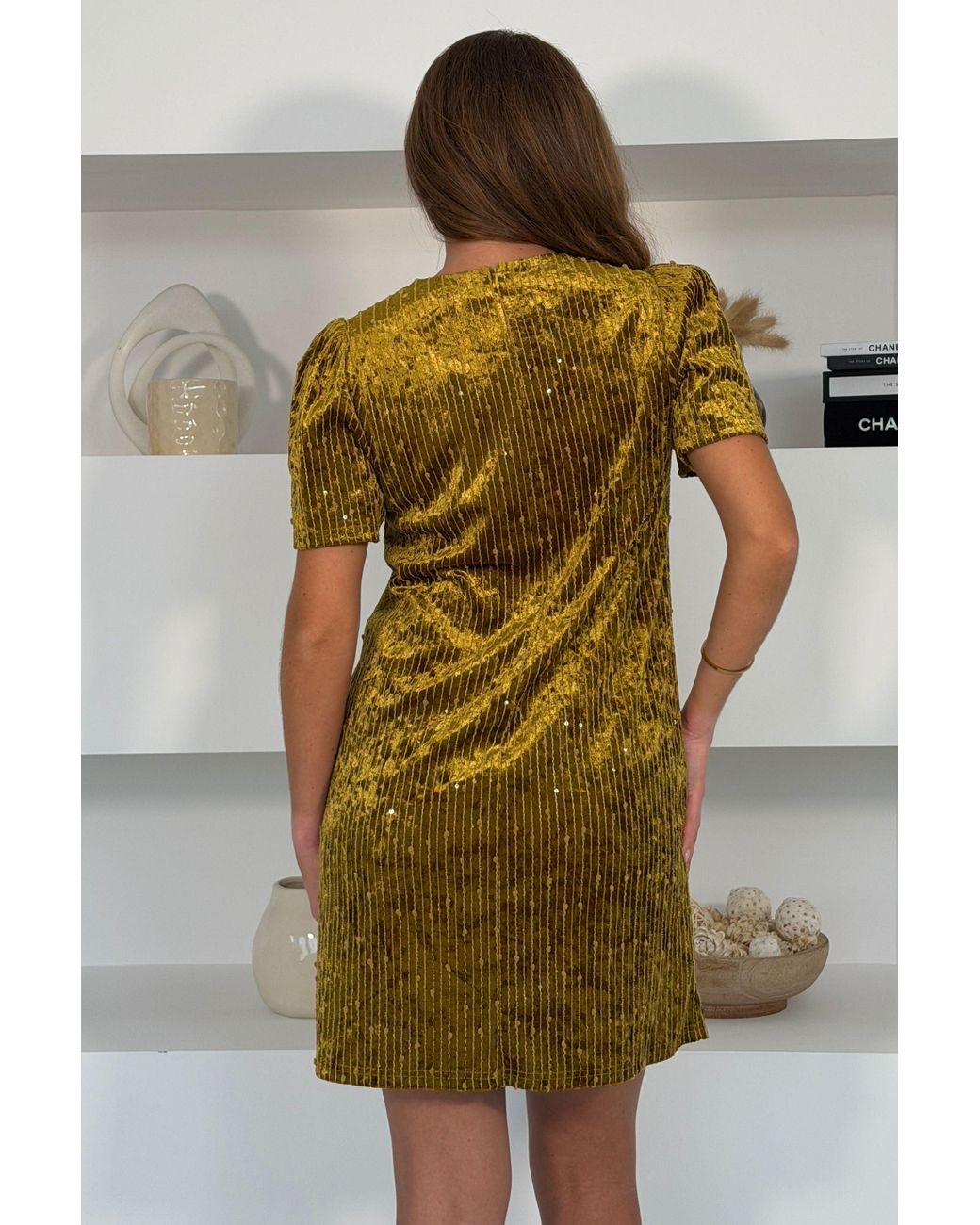 Girl In Mind Yellow Brinley Textured Short Sleeve Mini Dress