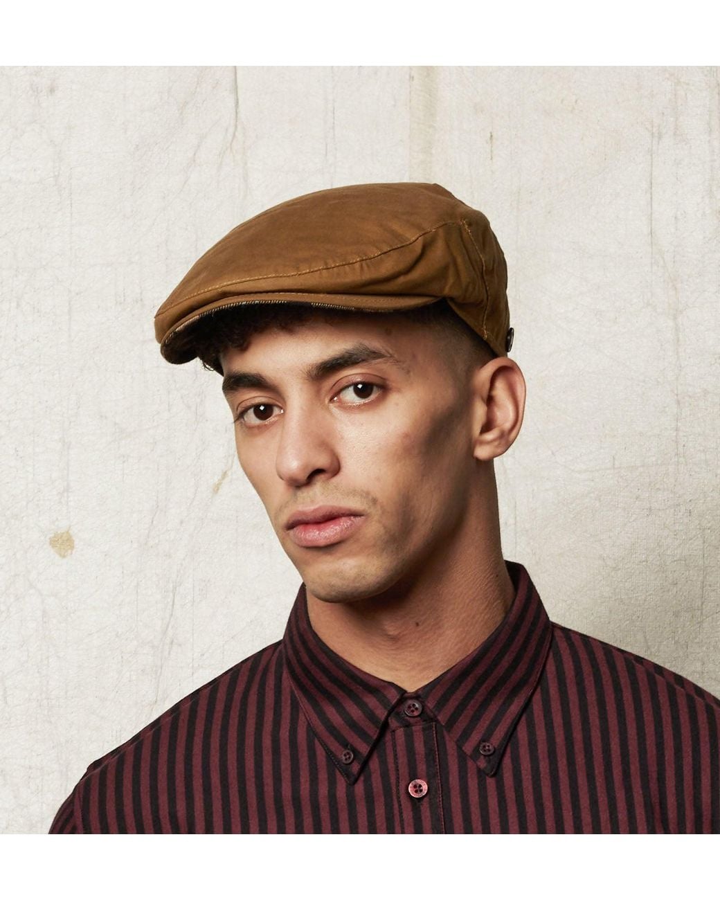 Dasmarca Hats Brown Finley Camel Italian Waterproof Cap for men