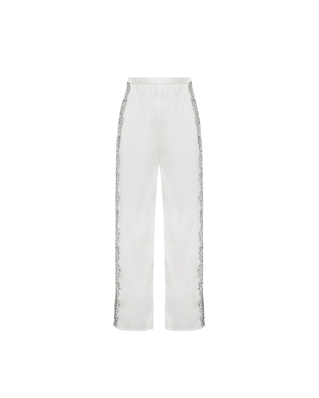 Avenue 8 White Silk Lace Pants