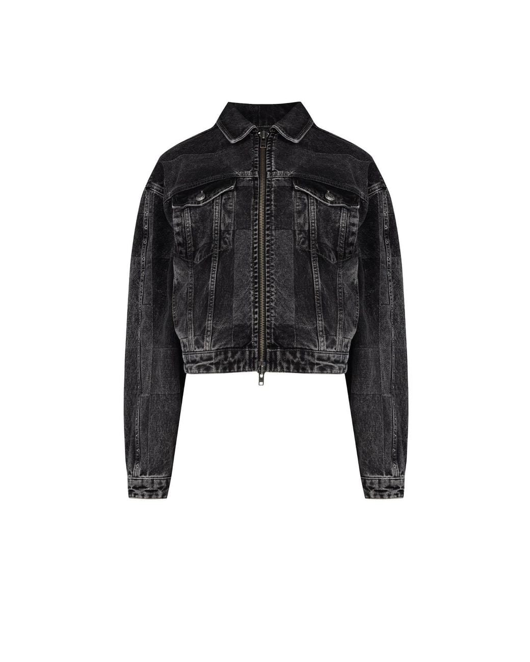 Pcfg Black Your Itch Colorblocked Denim Jacket