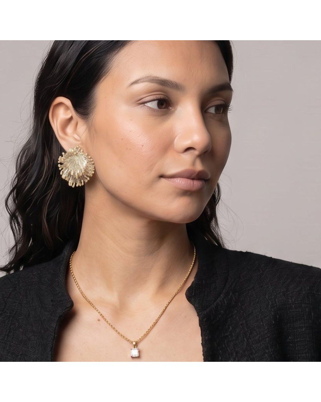 Uchi and Soto Metallic Kin Statement Stud Earrings