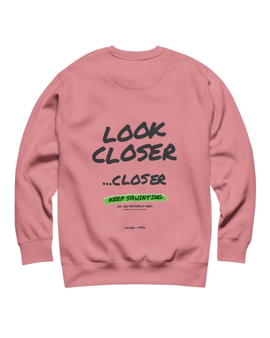 Anchor and Crew Pink Rose Small Print Annotations Organic Cotton Sweatshirt