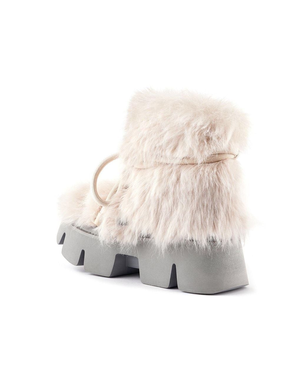 United Nude Stomper Fur Boot in Gray | Lyst