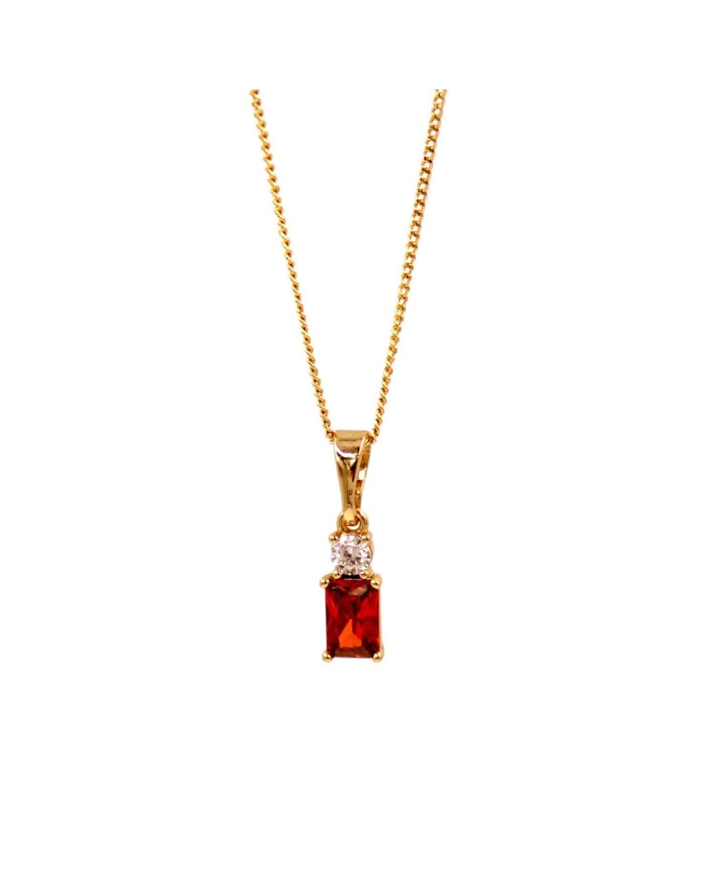 1610Istanbul Metallic Palace Garnet Necklace