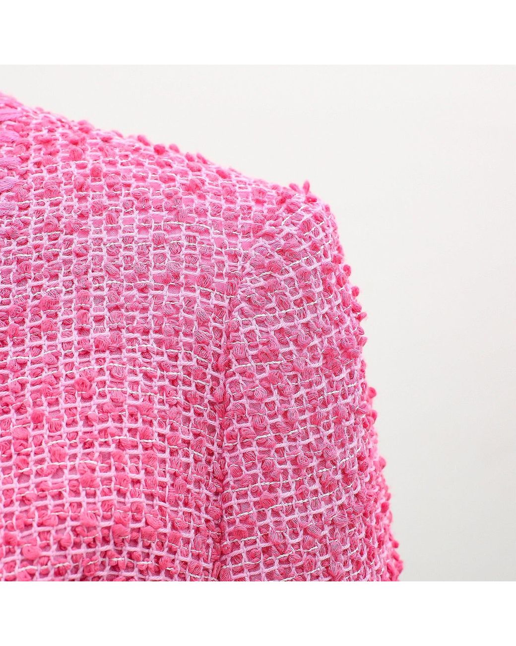 Smart and Joy Pink Short Tweed Jacket