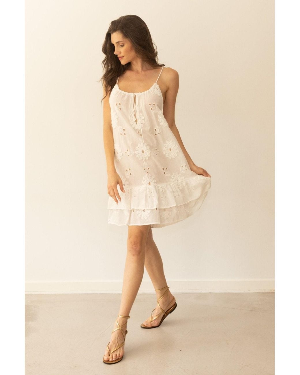 Muche Et Muchette White Surya Sleeveless Dress