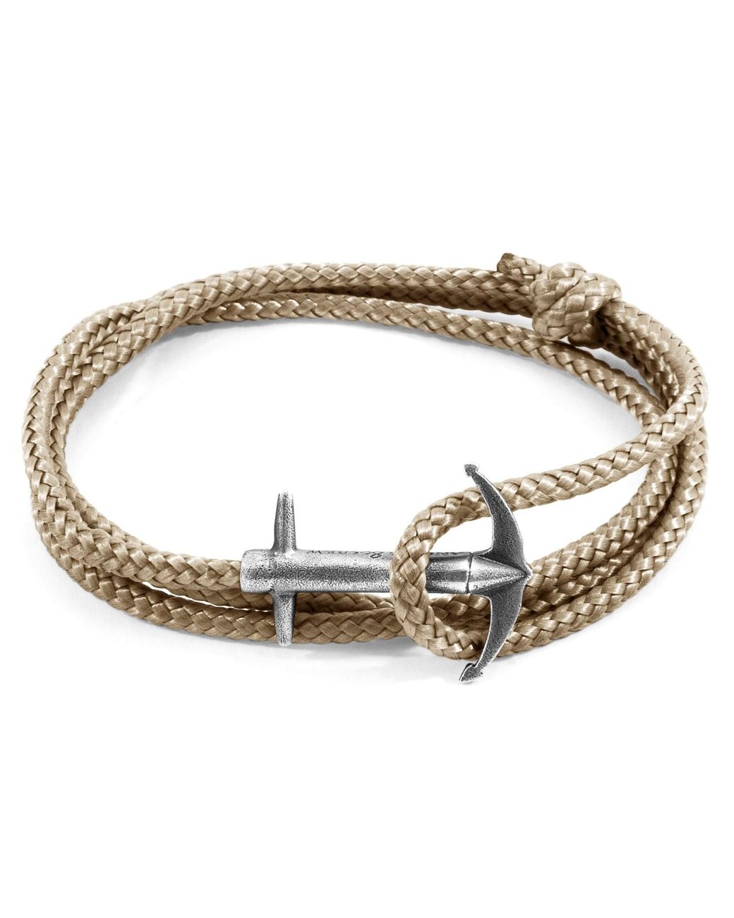 Anchor and Crew Metallic Sand Admiral Anchor & Rope Bracelet for men