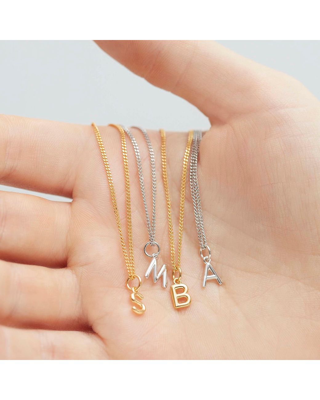 Muru Metallic Little Love Letter Necklace