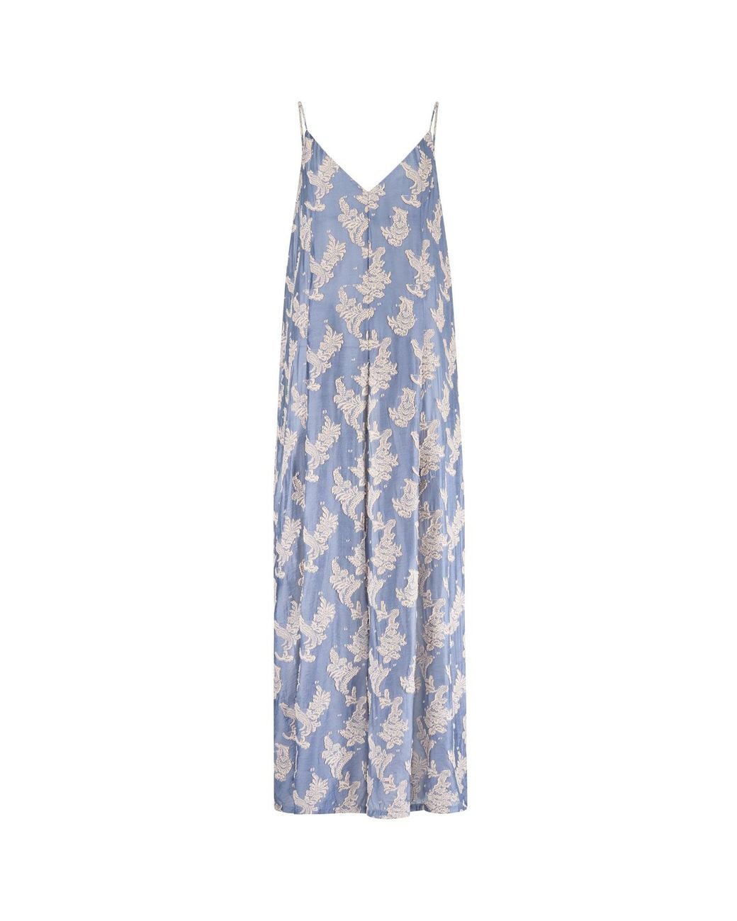 Traffic People Blue Wisdom & Pearls And Embroidered Ithaca Jumpsuit