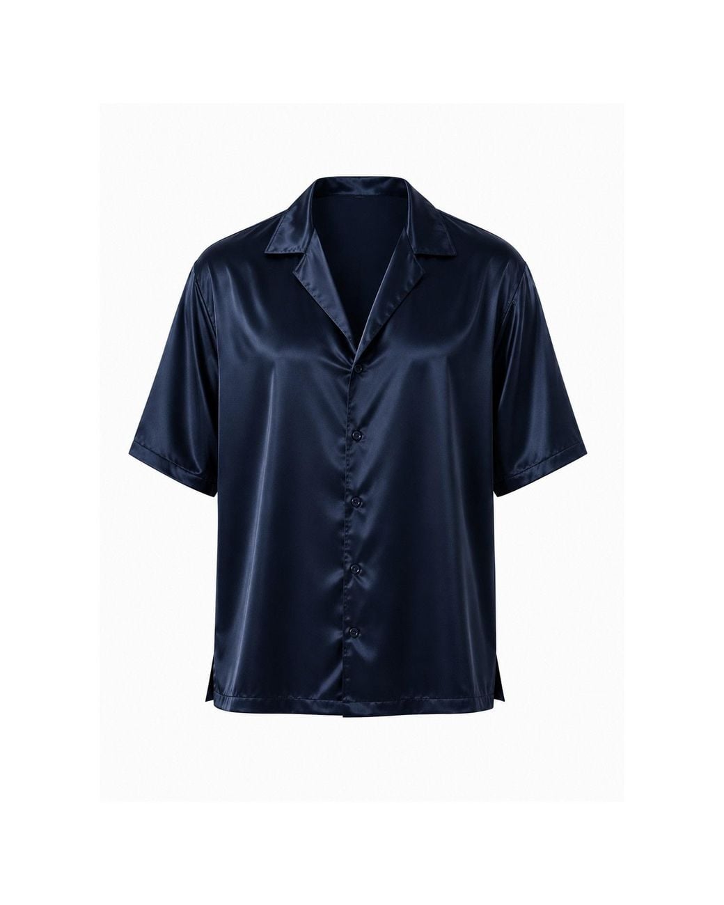 Hustle Blue Look Twice Satin-Shirt for men