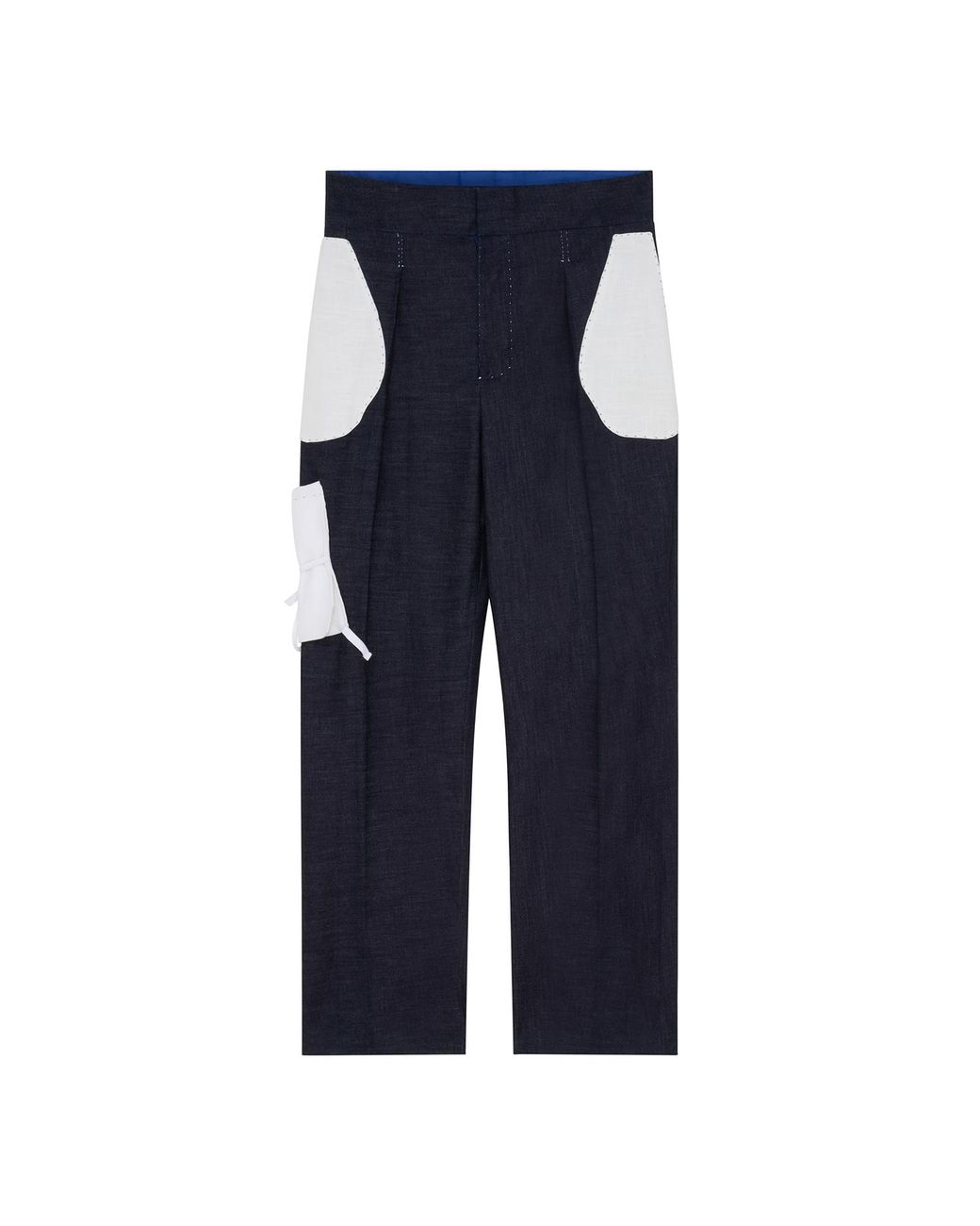 Maison Louis Blue Denim Tailored Trousers for men