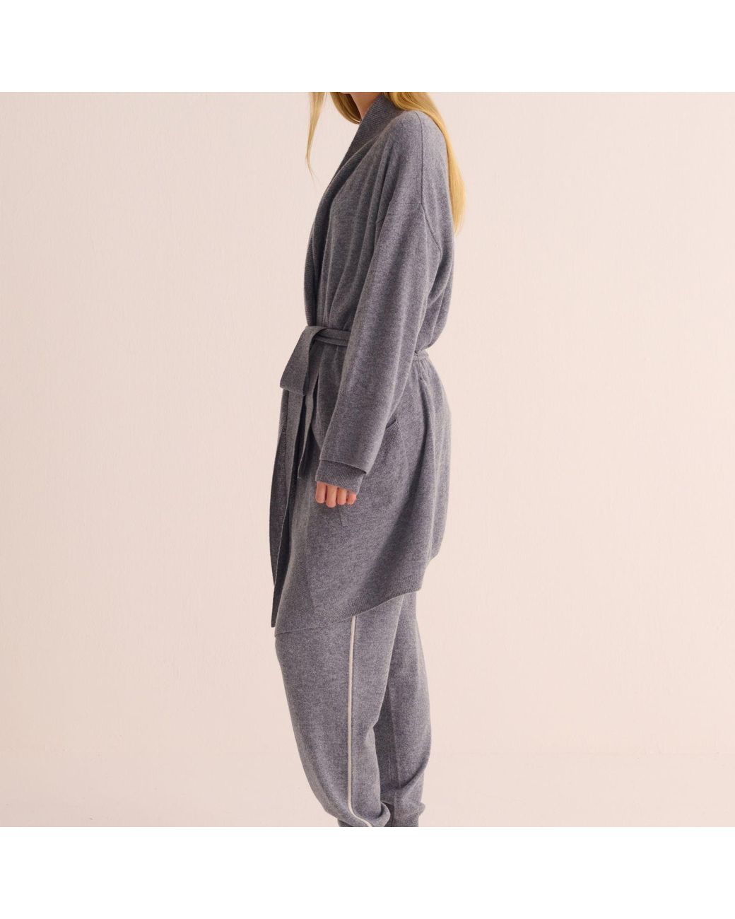 Mamu Dream Blue Pure Cashmere Robe