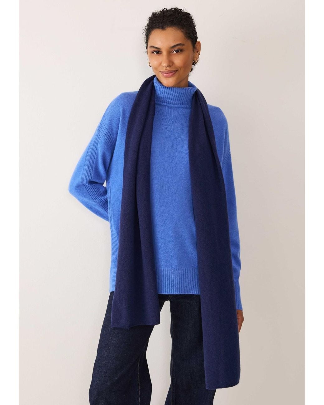 Loop Cashmere Blue Lofty Cashmere Scarf