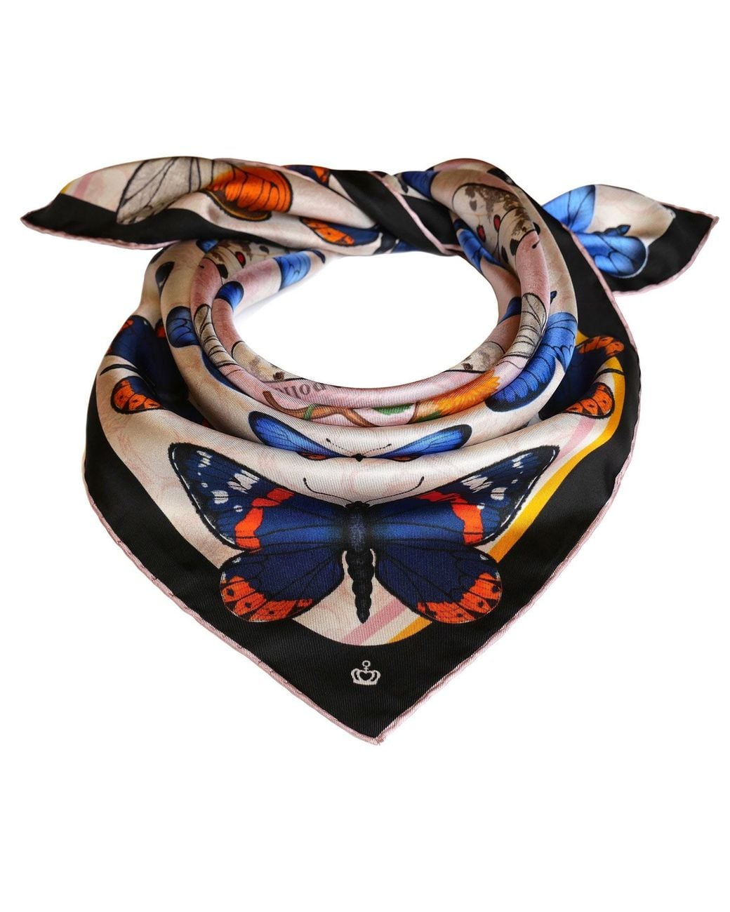 Kueen Blue Silk Scarf