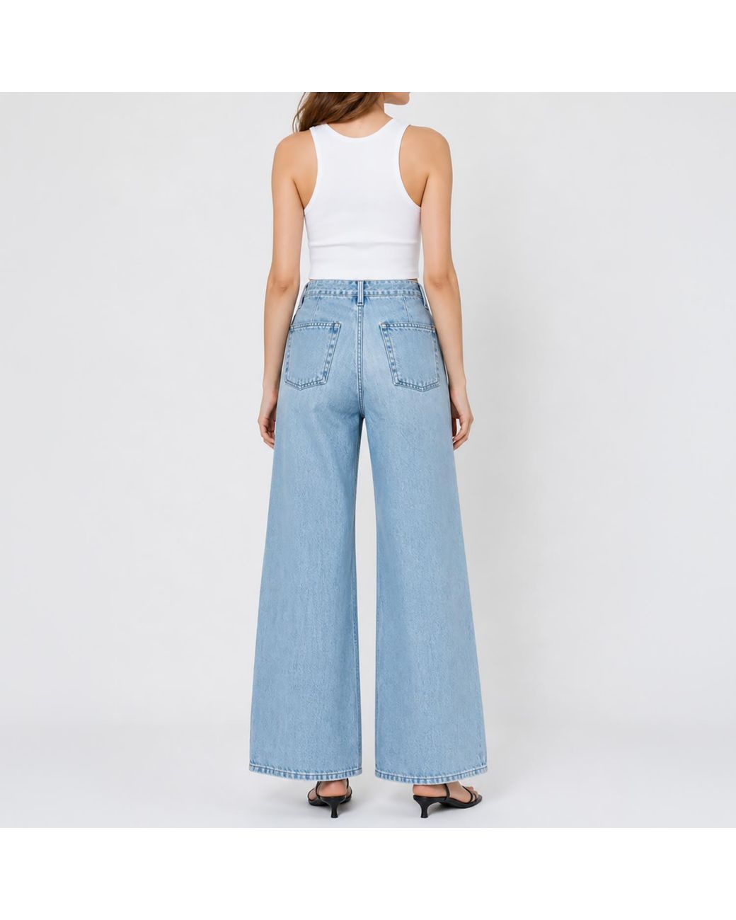 NOEND Blue Dina High Waisted Wide Leg Jeans