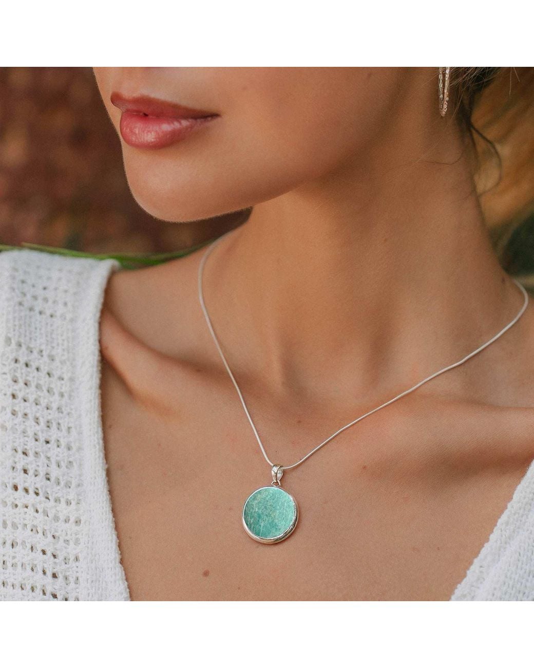 Charlotte's Web Jewellery Blue Amazonite Balance Sterling Necklace