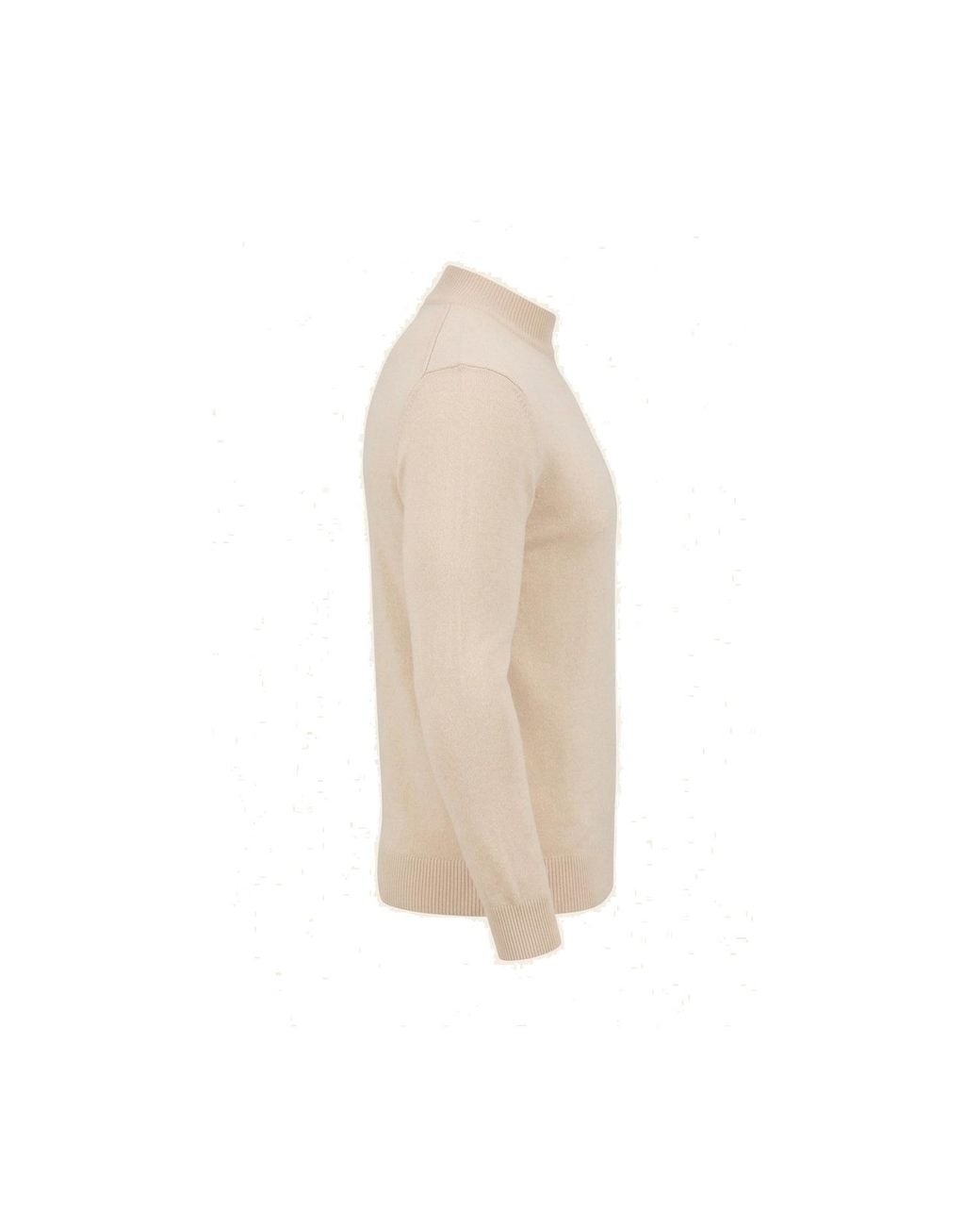 Ron Tomson Natural Neutrals Mock Neck Relaxed Sweater for men