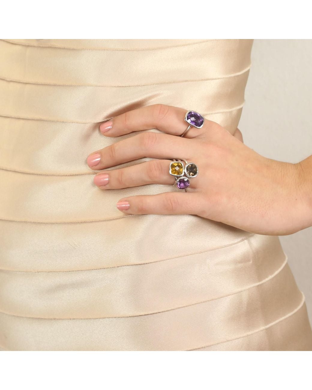 The Jewellery Store London Purple Desert Mirage Amethyst Ring