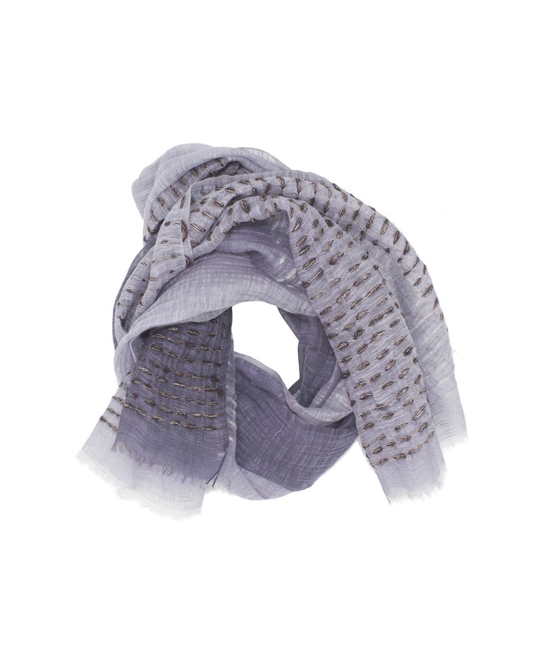 Sidney Byron Blue Serena Cotton And Silk Scarf